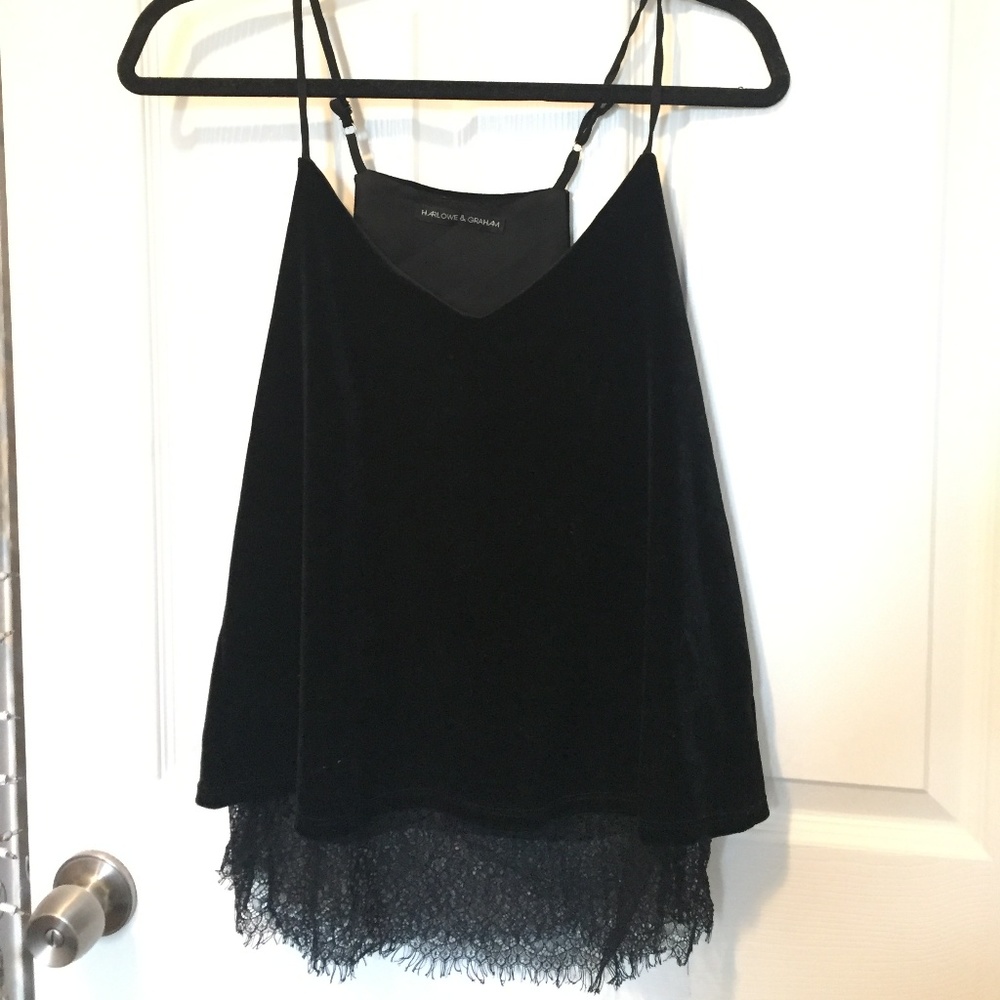 Black velvet dress top